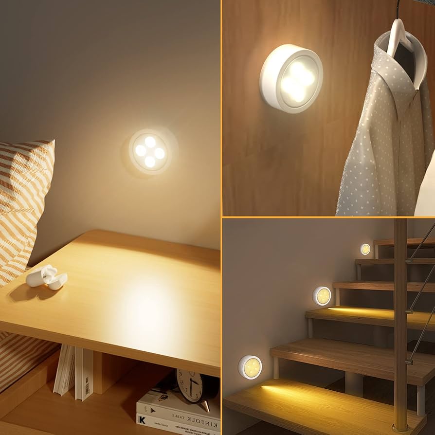 Pack 3 unidades Foco Led recargable con sensor de movimiento.