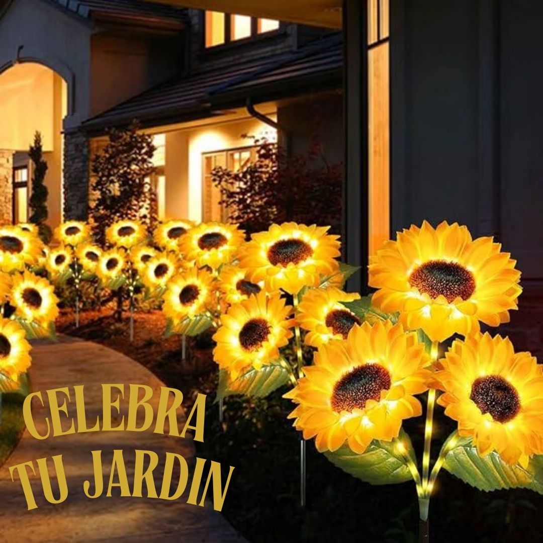 🌻 Flor girasol LED con panel solar 🌻 Promoción exclusiva ➝ 2 x 1 hoy