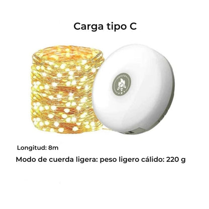 AquaLuce™ Guirnalda de Luces Retráctil Portátil e Impermeable para Exteriores"