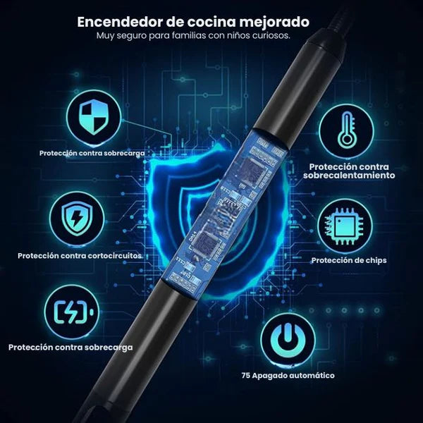 ElectricIgnite™  El Encendedor Eléctrico Más Seguro y Versátil