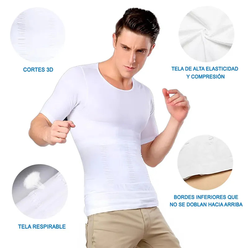 FitFlex™ Camiseta Tipo Faja Moldeadora para Hombres