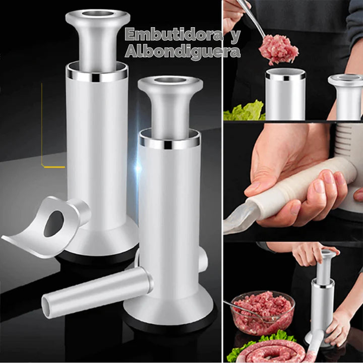 Embutidora 2 en 1 de Chorizos y Albóndigas 2025° embutidos caseros, frescos y listos para la parrilla