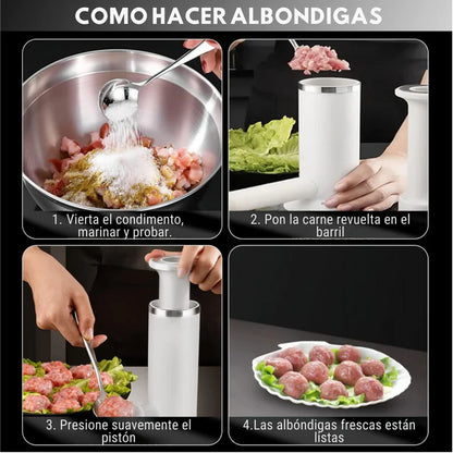 Embutidora 2 en 1 de Chorizos y Albóndigas 2025° embutidos caseros, frescos y listos para la parrilla