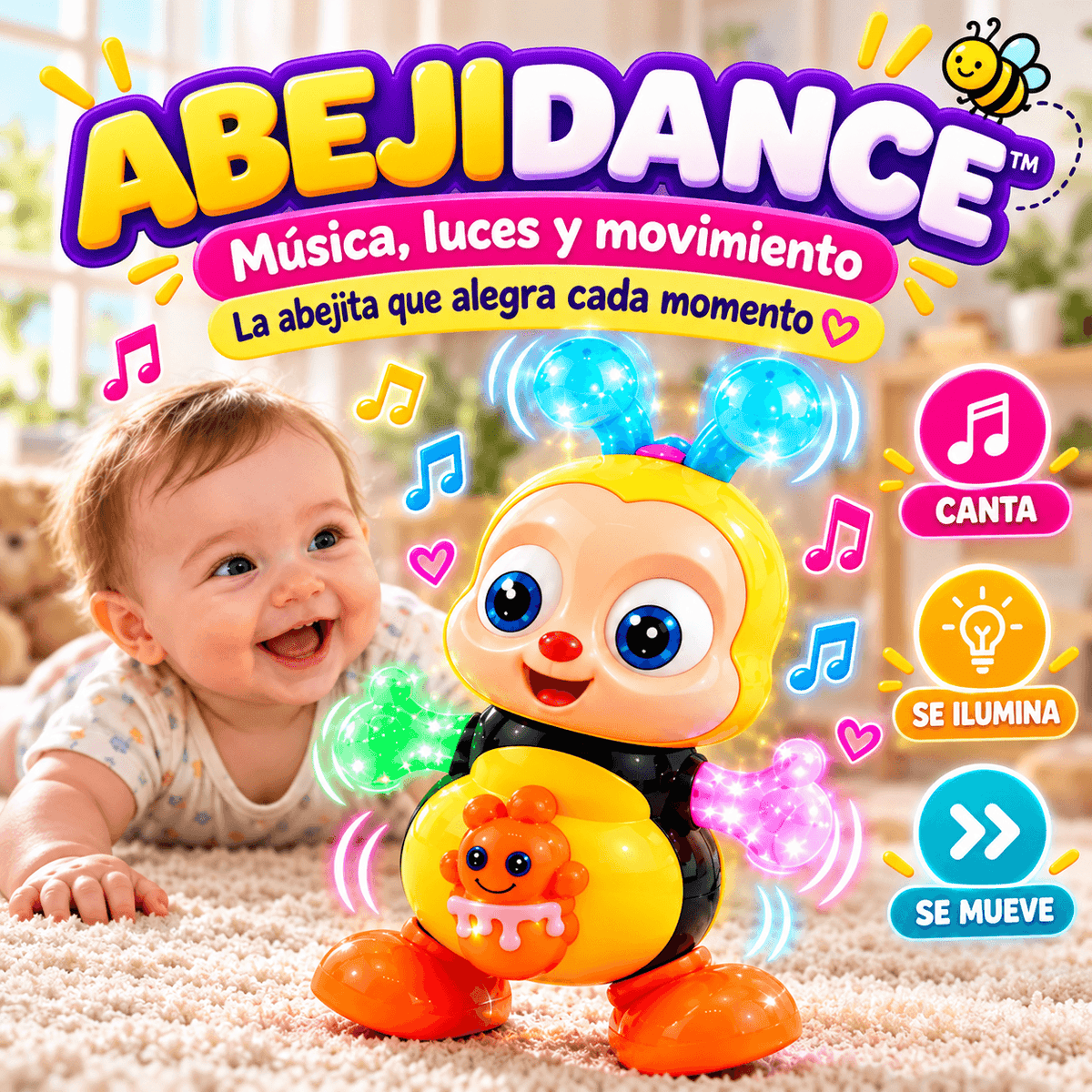 AbejiDance™ | 🐝 Música, luces y movimiento