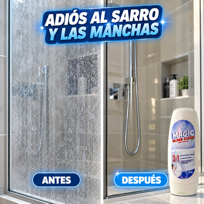 Magic Glass™ 3 en 1 | Limpia Vidrios, Ayuda a Remover Sarro y Recupera el Brillo