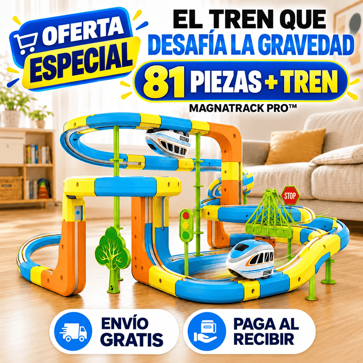MagnaTrack Pro™ – + tren eléctrico recargable incluido