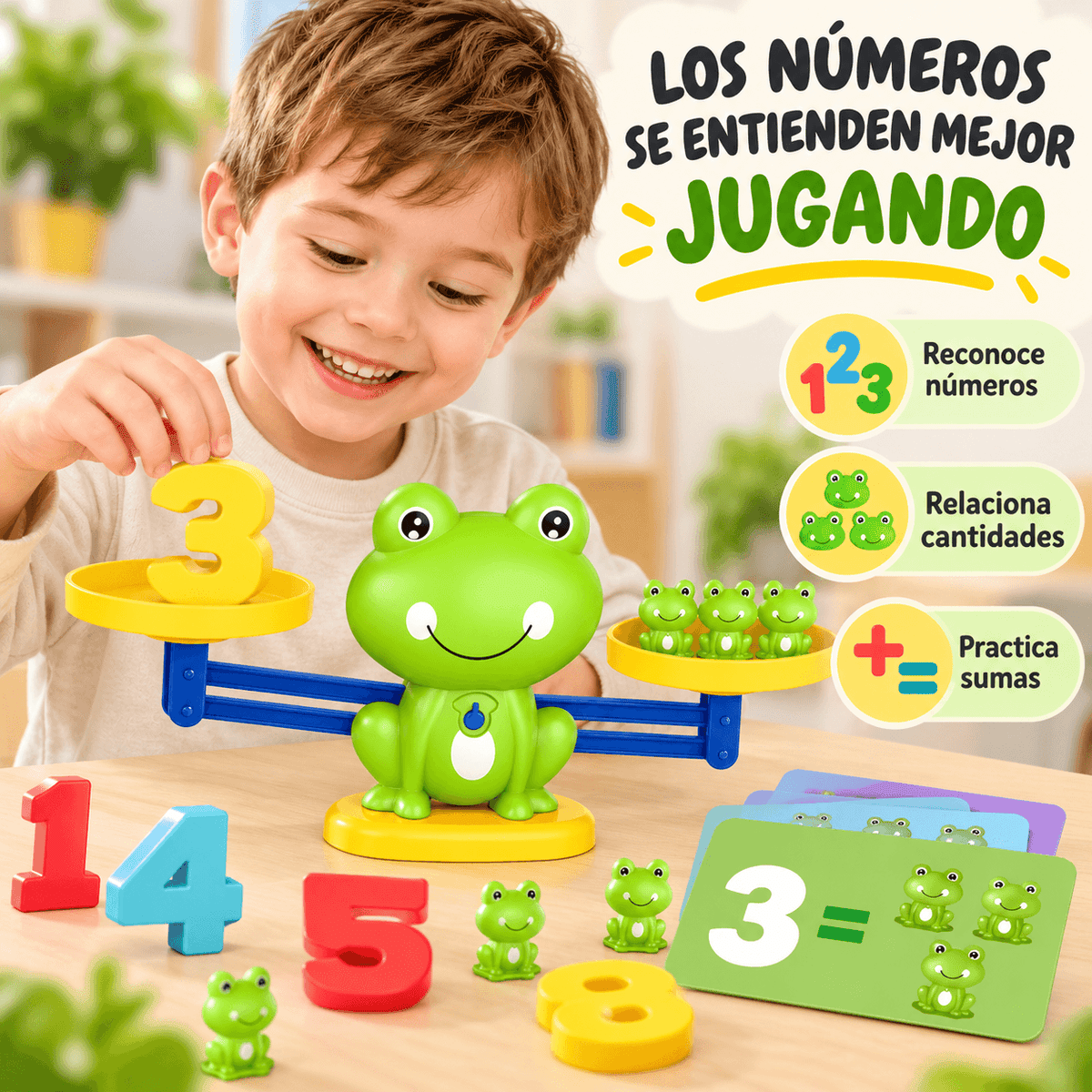 RanaMath™ | Balanza matemática para aprender a contar y sumar jugando