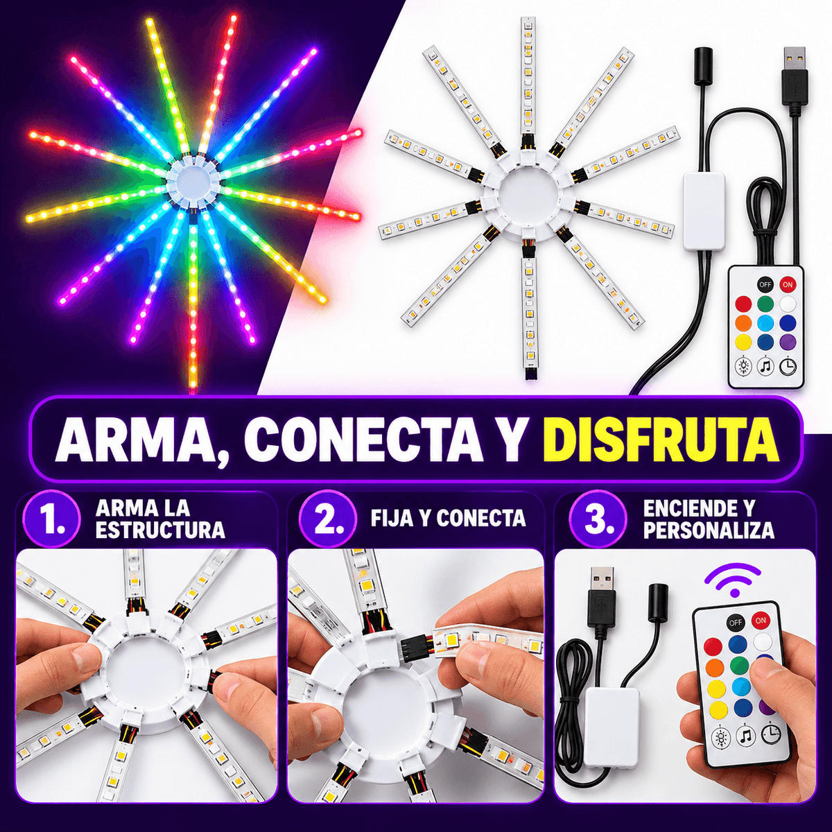 FireGlow Pro™ | Luz LED RGB que Baila con tu Música