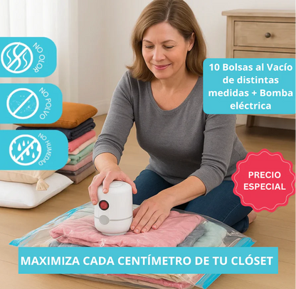 Pack Bomba al vacio + Bolsas 80x110 CM 🎁