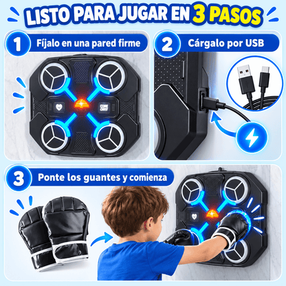 BoxBeat Kids™ | Entrenador de Boxeo Musical + Guantes de Regalo