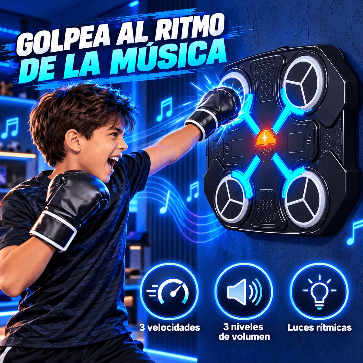 BoxBeat Kids™ | Entrenador de Boxeo Musical + Guantes de Regalo