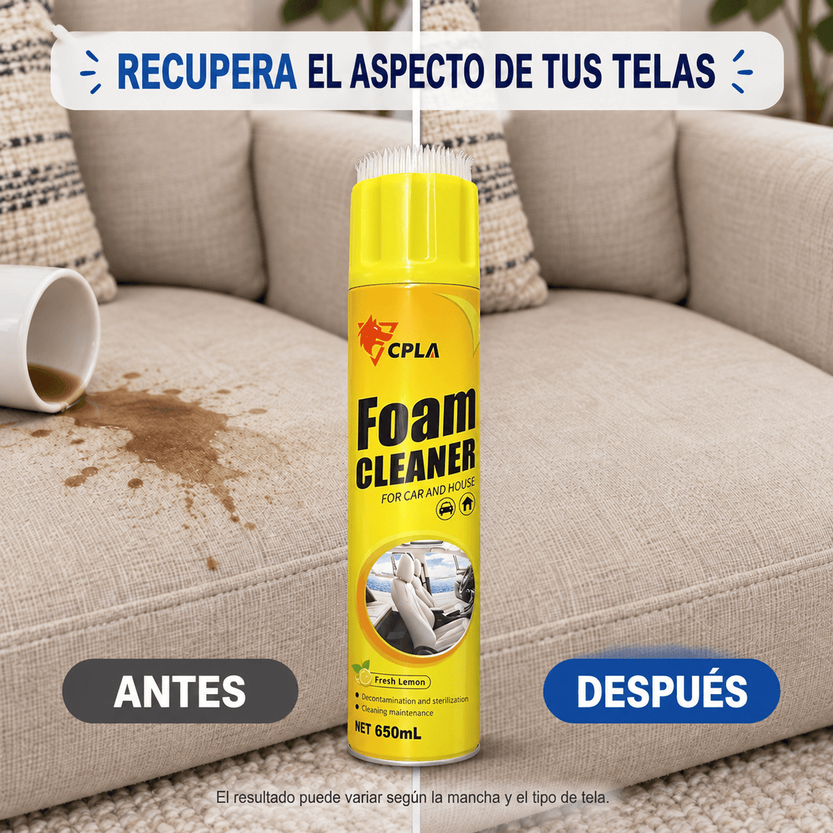 DesmanchaFoam Pro™ OFERTA 2×1 Espuma Limpiadora para Sofás, Colchones y Tapizados
