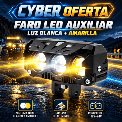 Faro LED DualVision Pro™ | Luz Blanca + Amarilla