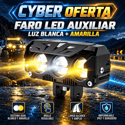 Faro LED DualVision Pro™ | Luz Blanca + Amarilla