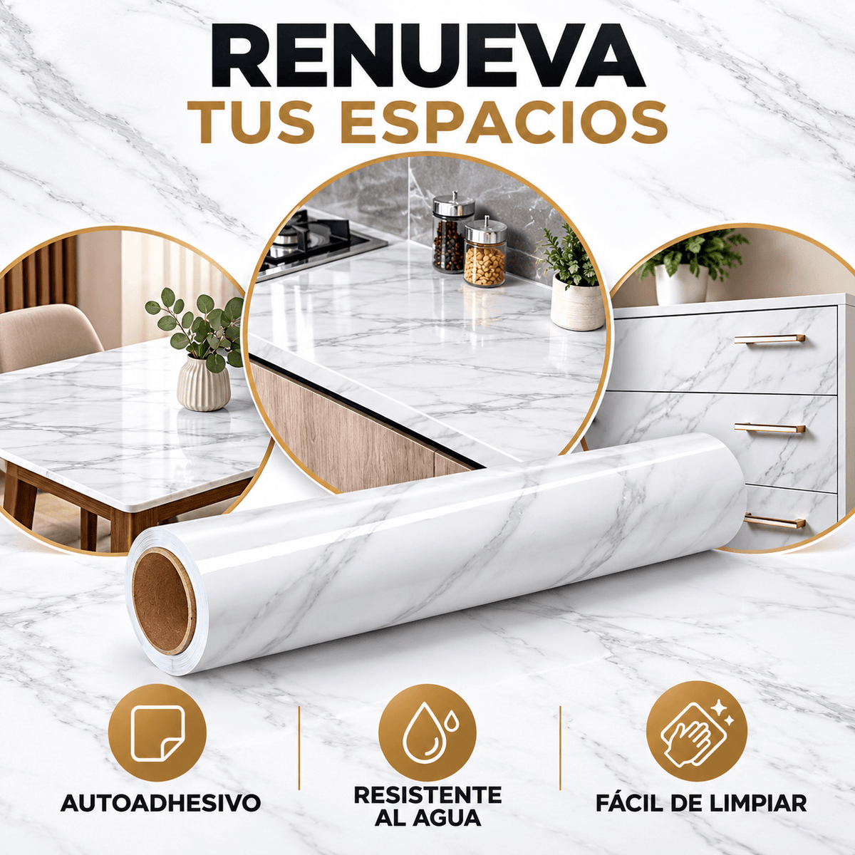 MarmoRenueva Pro™ | Vinilo Adhesivo Efecto Mármol
