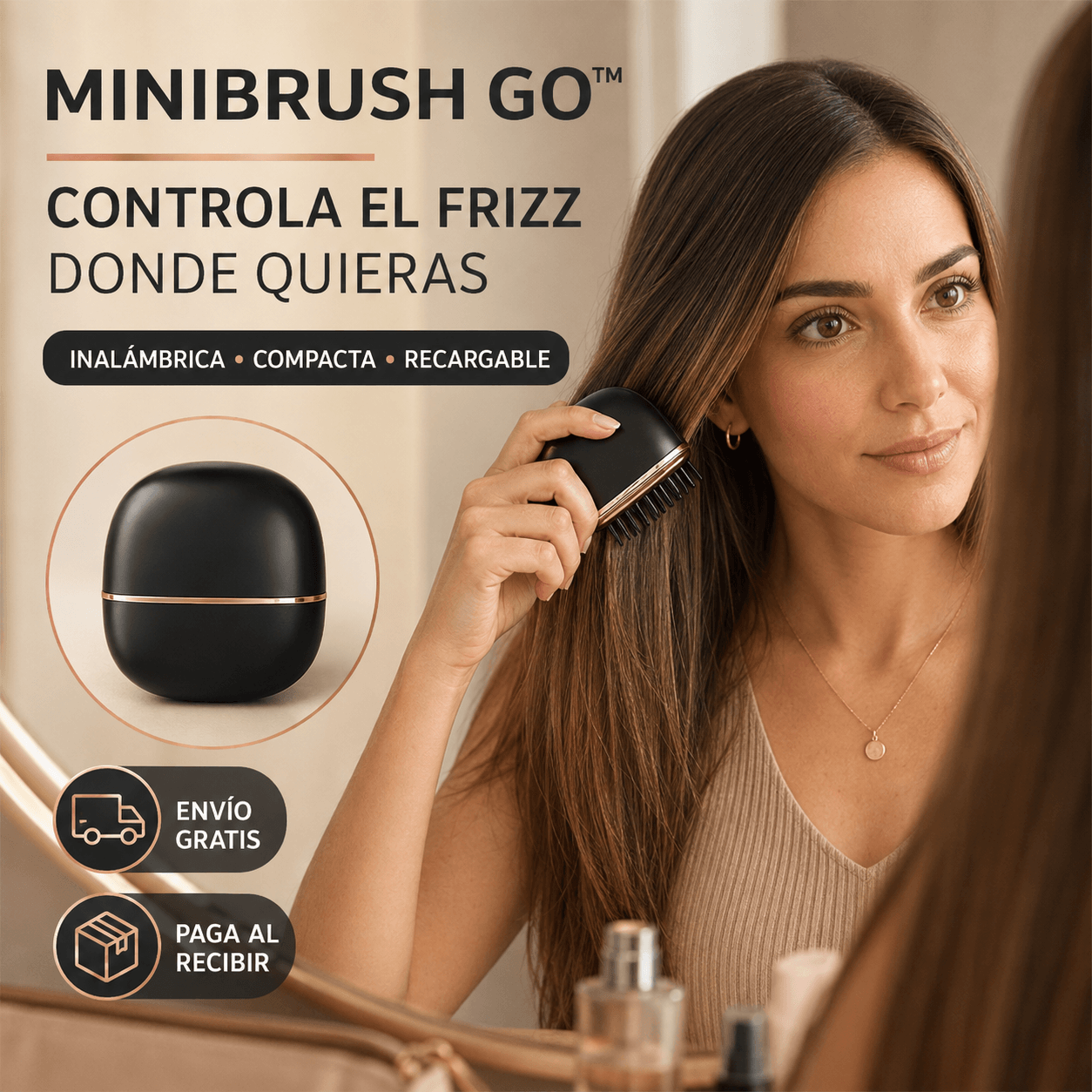 MiniBrush Go™ + 3 niveles de temperatura + cable de carga USB