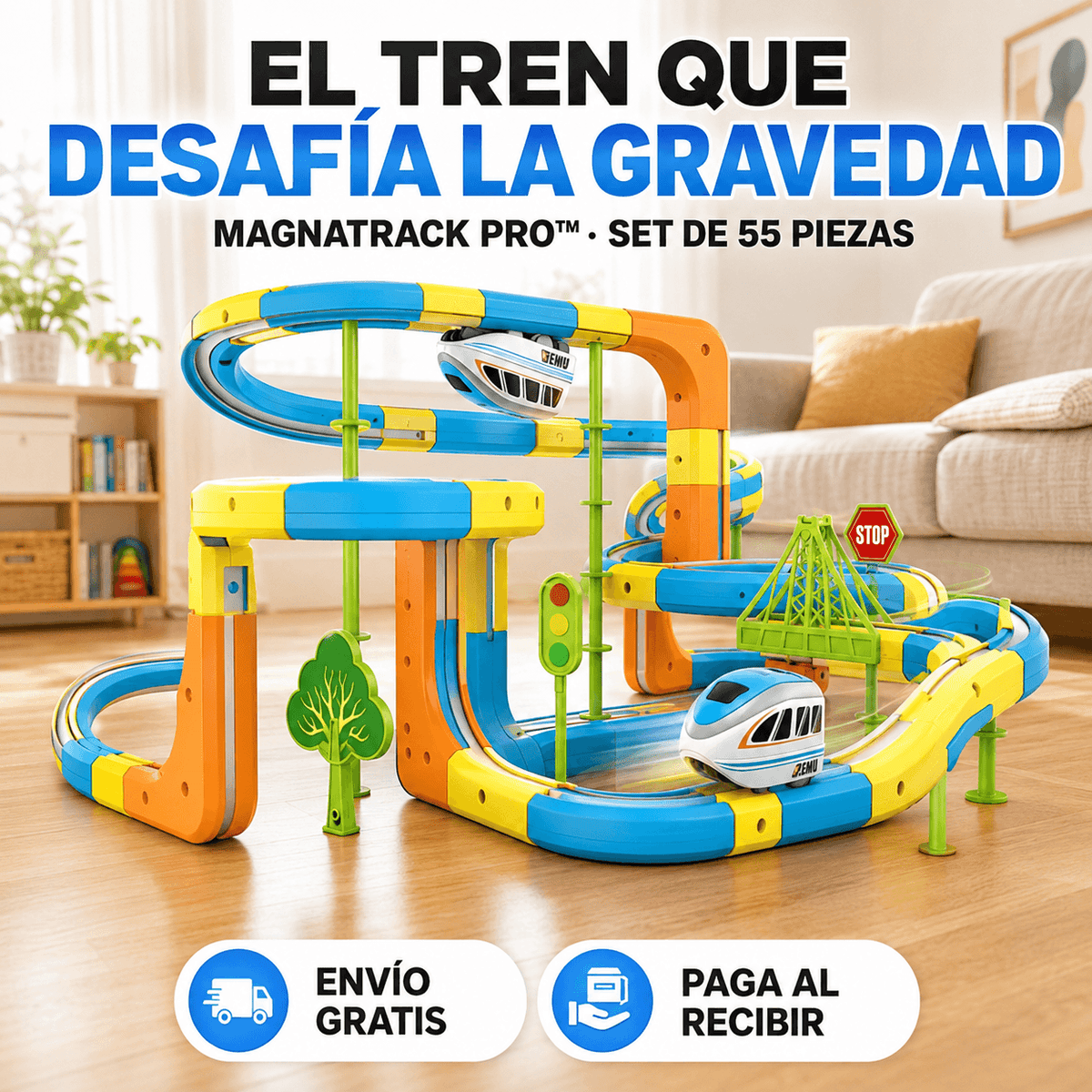 MagnaTrack Pro™ – + tren eléctrico recargable incluido