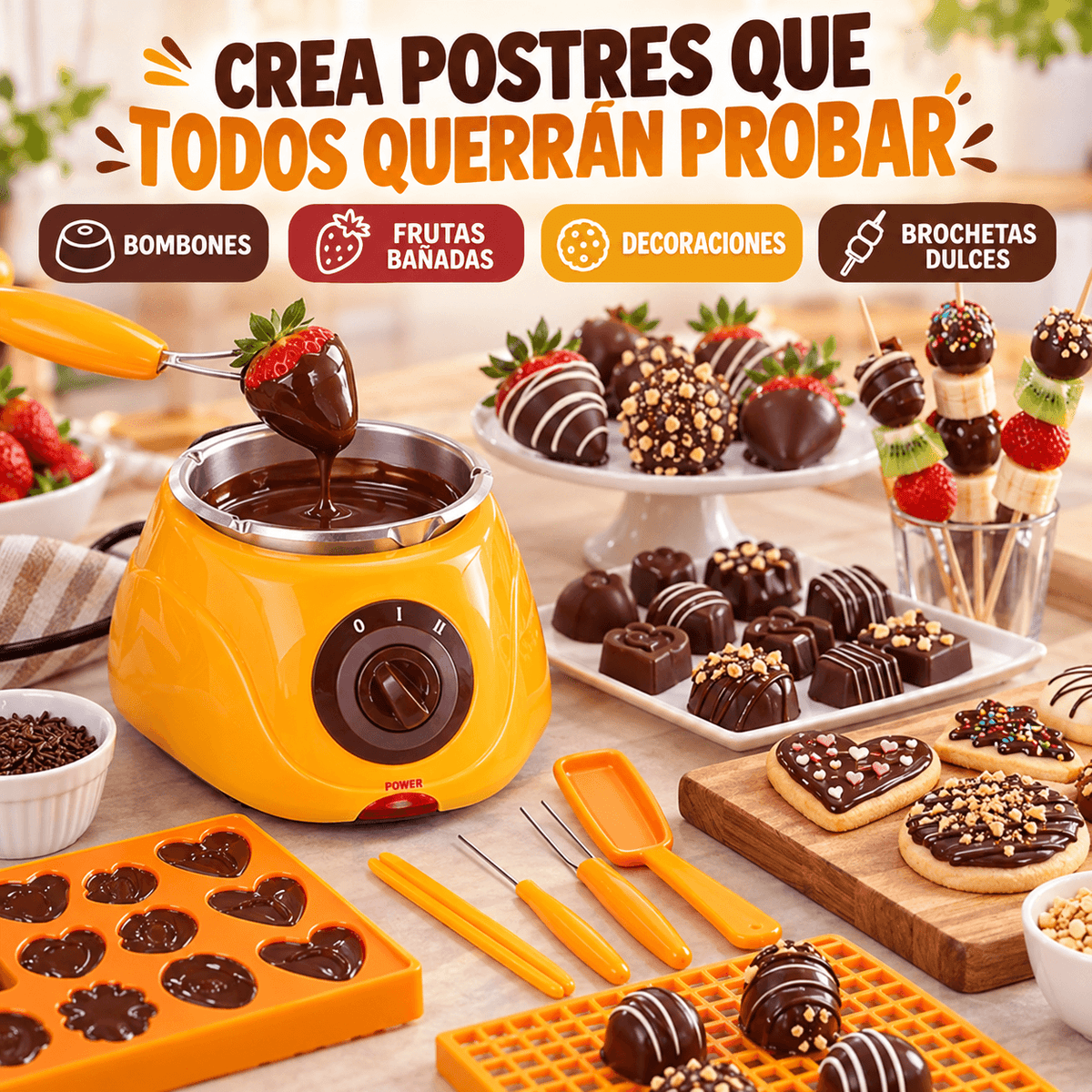 ChocoMelt Pro™ | Fundidora de Chocolate + Kit Chocolatero GRATIS