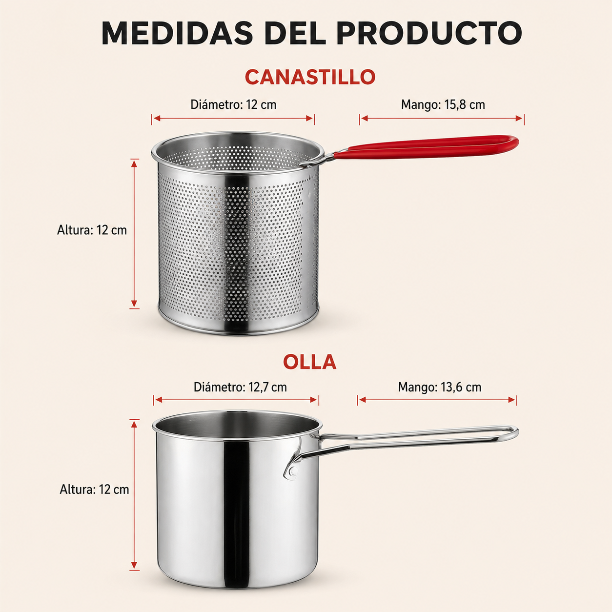 SteelFry™ Olla freidora acero inoxidable° + resultados crujientes con menos aceite