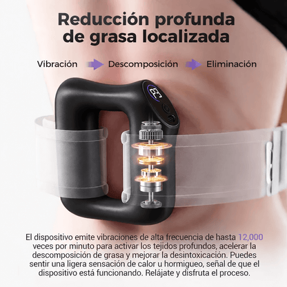 Masajeador Proo + cinta ajustable.  3 en 1 Quema grasa, Mejora digestiva y Masajes.
