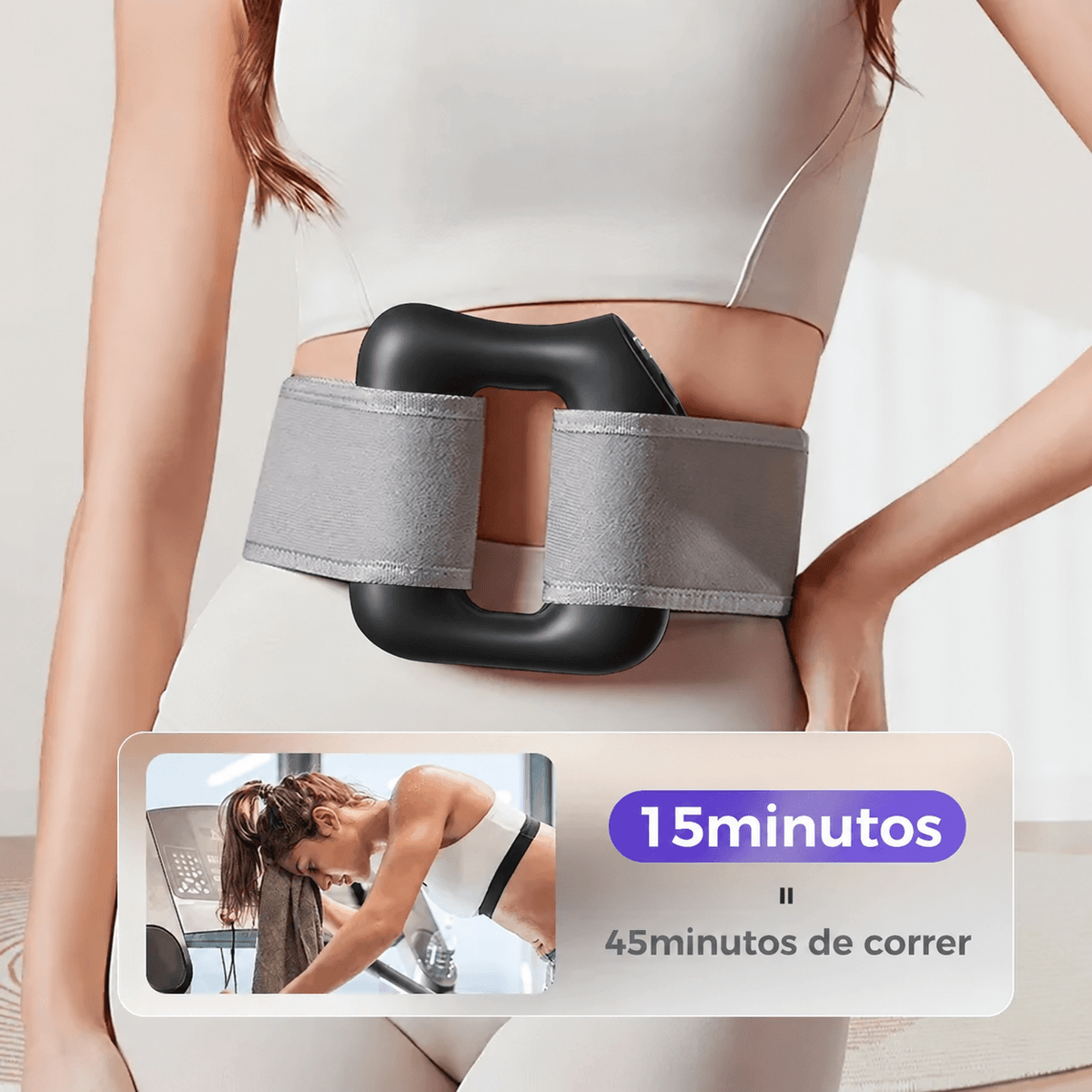 Masajeador Proo + cinta ajustable.  3 en 1 Quema grasa, Mejora digestiva y Masajes.