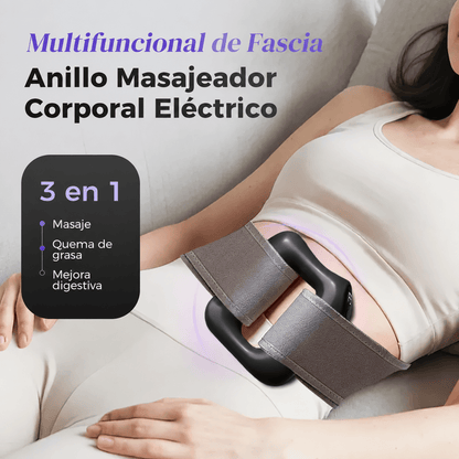 Masajeador Proo + cinta ajustable.  3 en 1 Quema grasa, Mejora digestiva y Masajes.