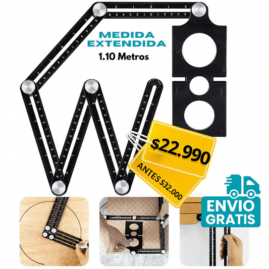FlexiRule™ Regla Multiángulo con orificio ajustable
