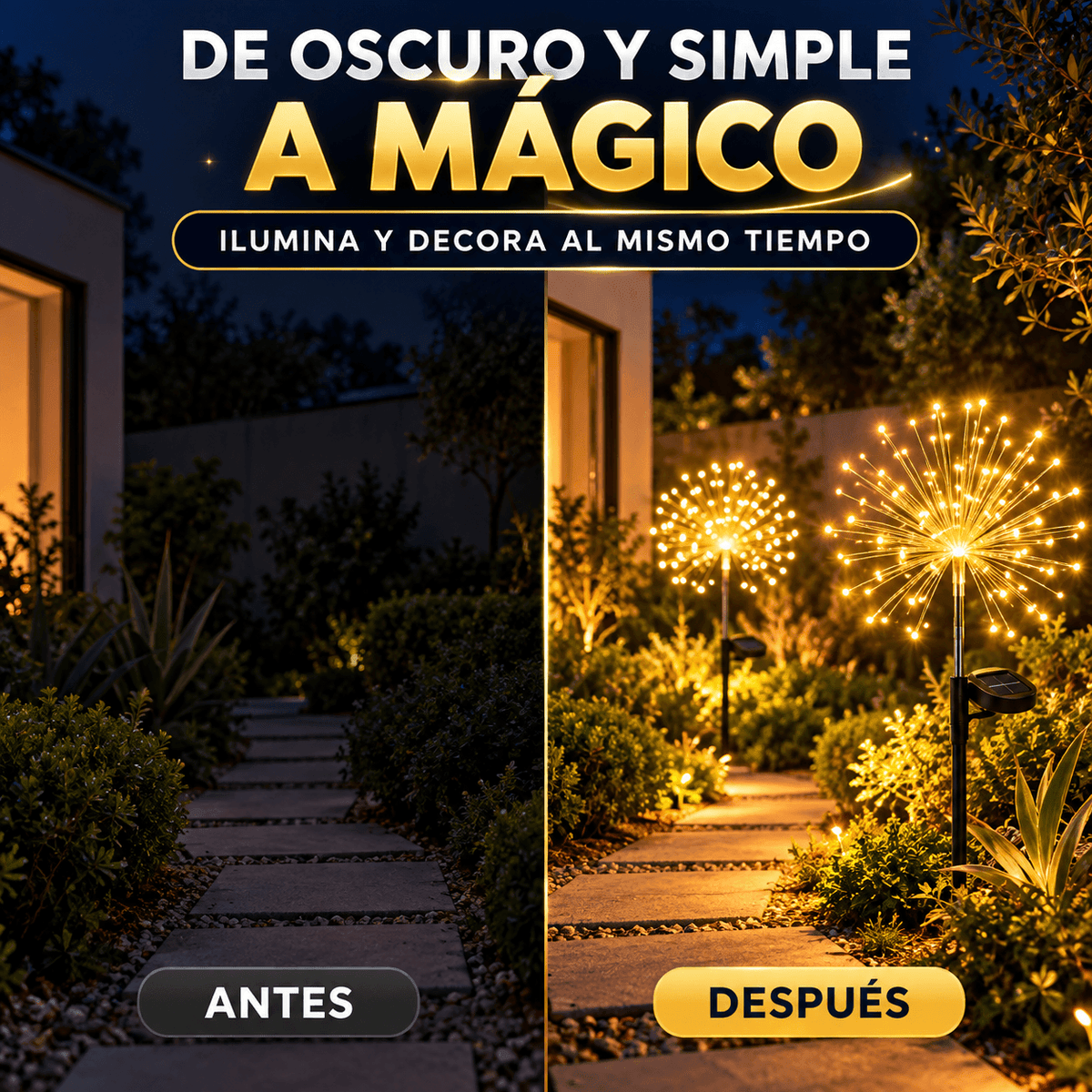 StarGlow Pro™ 2×1 | Ilumina y decora tu jardín con energía solar