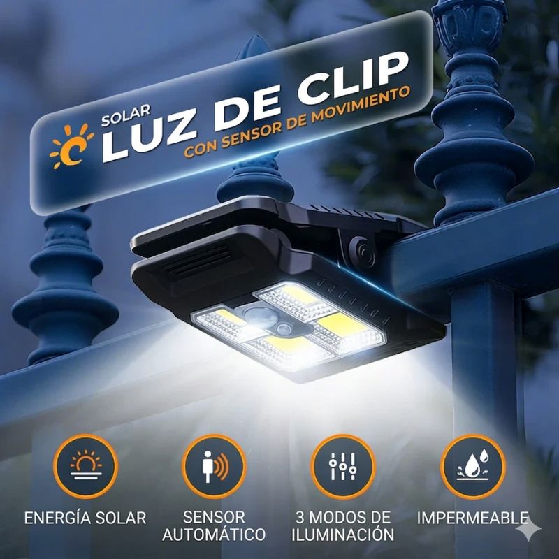 💡 ClipSolar Pro™ – Luz Inteligente con Sensor 🎁 OFERTA 2X1 Ultimas unidades