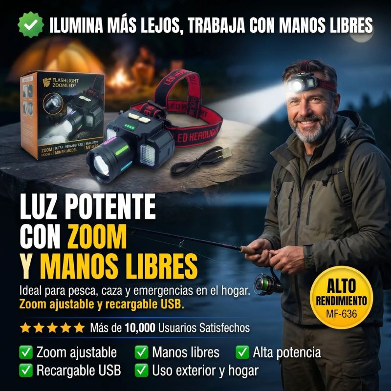 Flashlight ZoomLed ®. 🔦Iluminación potente con zoom