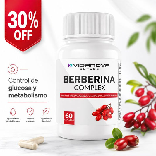 Berberina ™— apoyo natural para controlar peso y glucosa. 60 CAPS