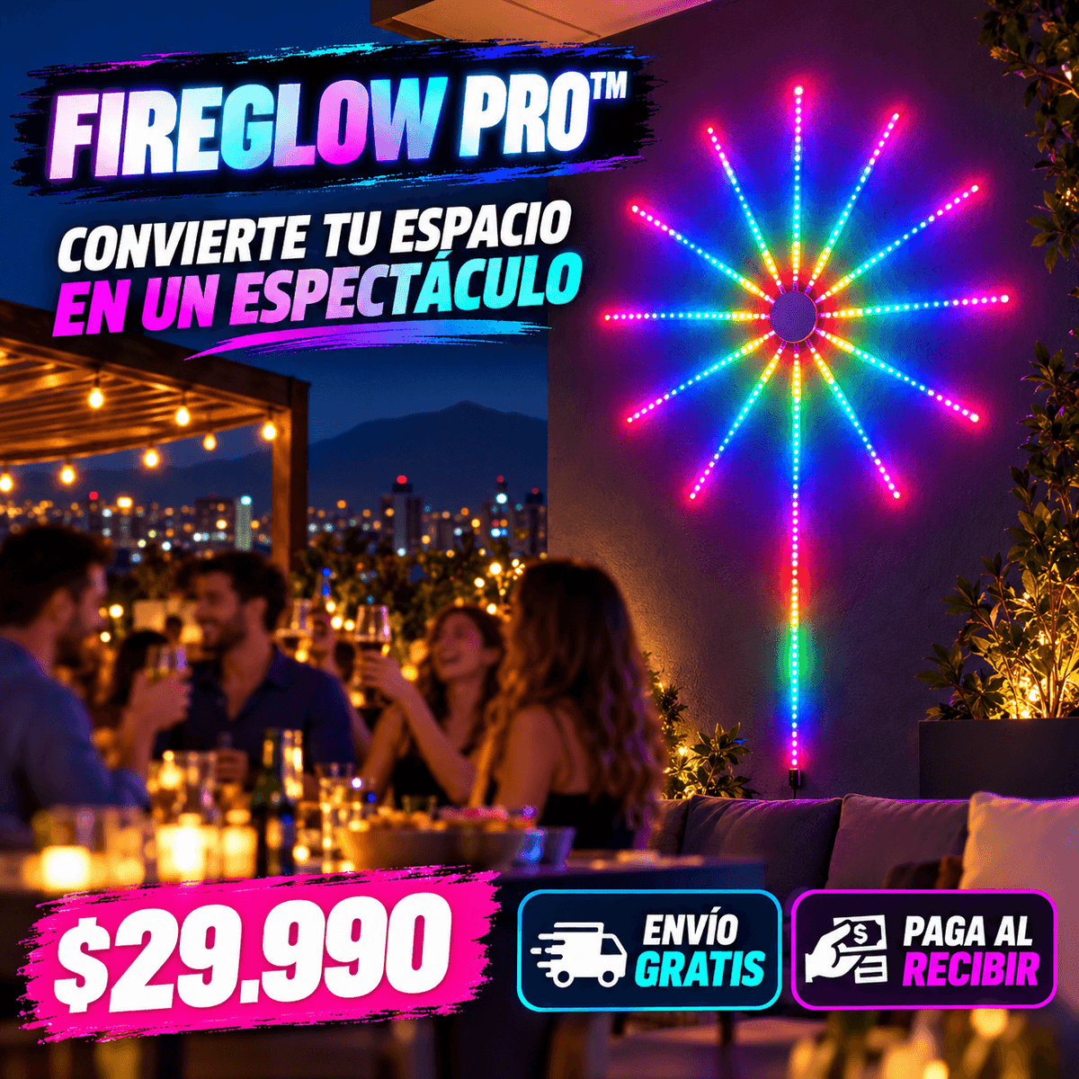 FireGlow Pro™ | Luz LED RGB que Baila con tu Música