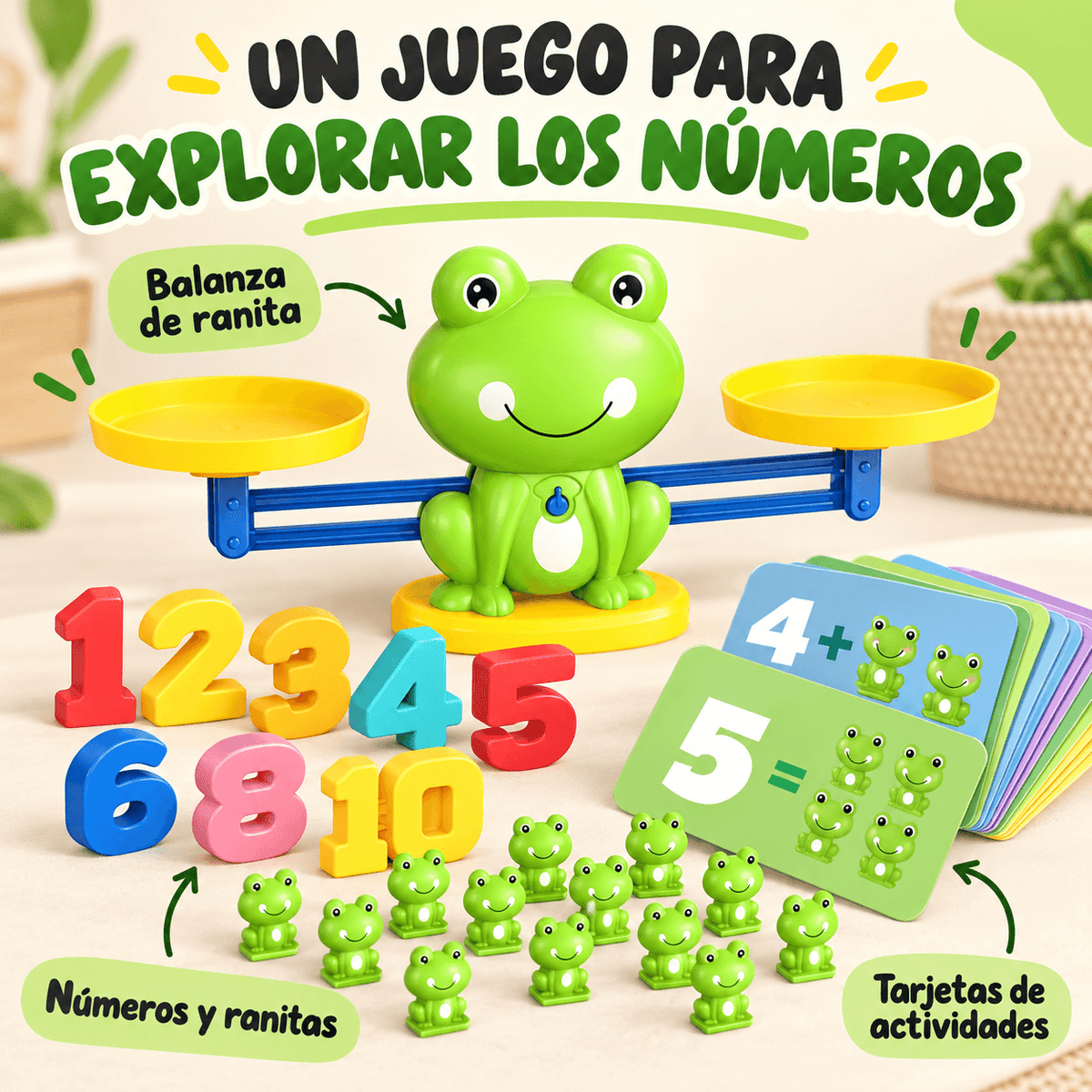 RanaMath™ | Balanza matemática para aprender a contar y sumar jugando