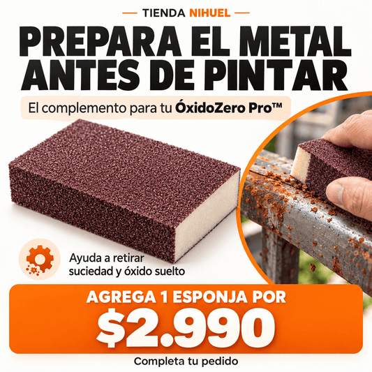 Esponja Abrasiva PreparaMetal™ | Complemento para ÓxidoZero Pro
