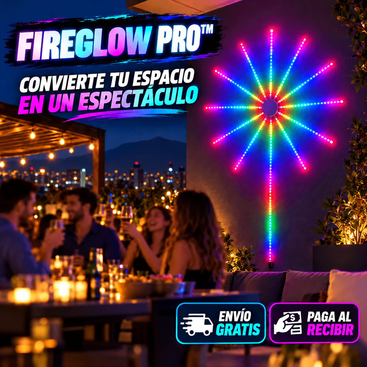 FireGlow Pro™ | Luz LED RGB que Baila con tu Música