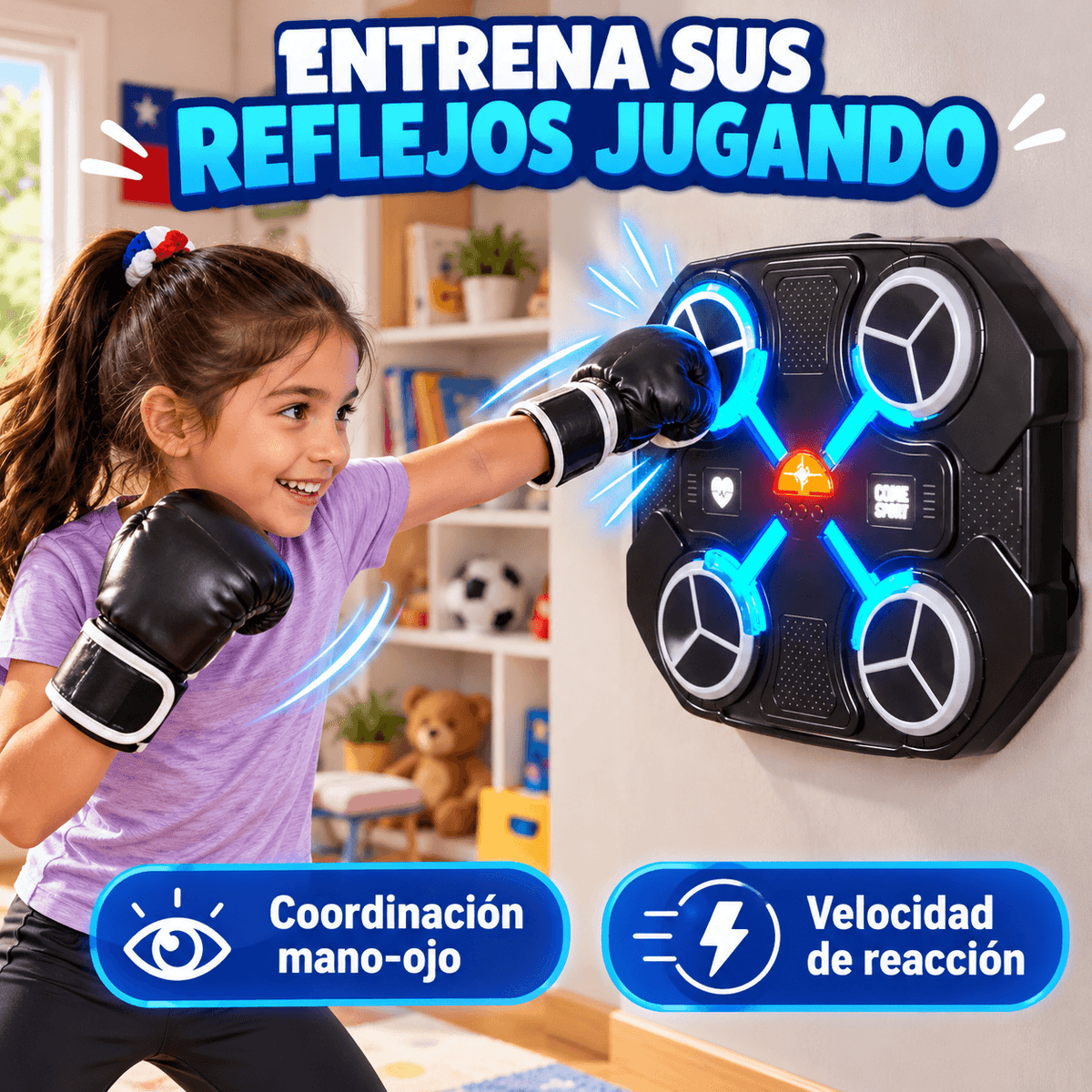 BoxBeat Kids™ | Entrenador de Boxeo Musical + Guantes de Regalo