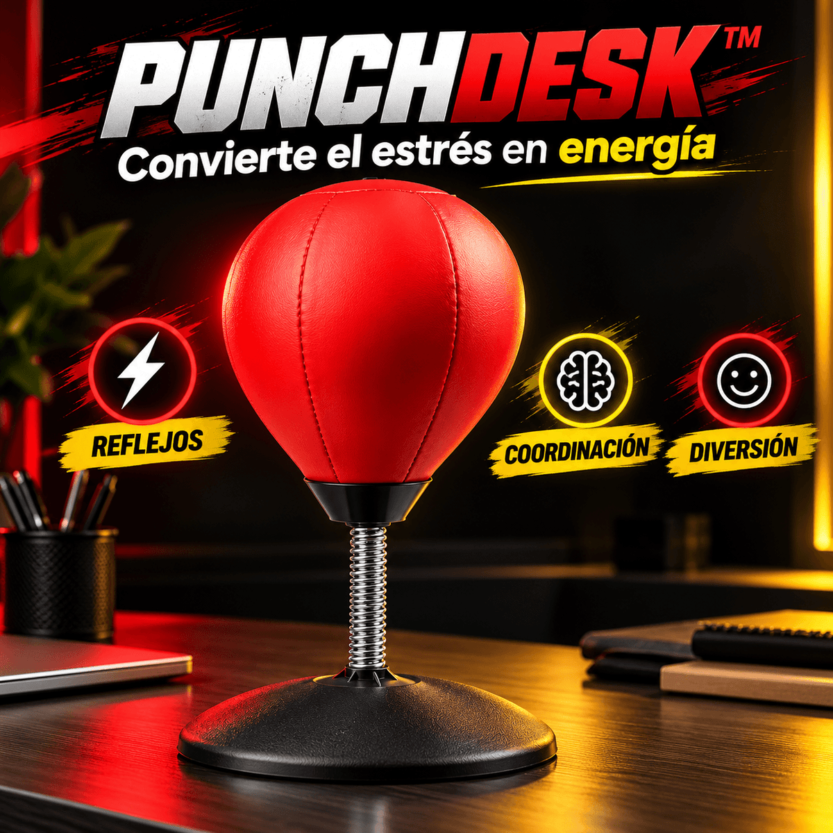 PunchDesk™ | Libera tensión y entrena tus reflejos