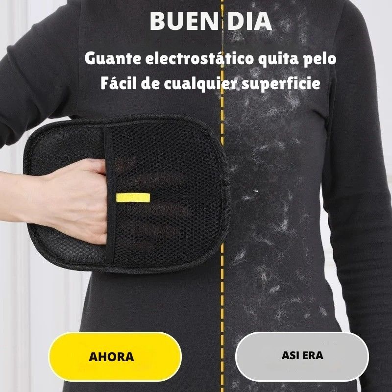 Guante PRO!  2025° 😸 Quita Pelos Electroestático — Perros y Gatos. Pelos largos y cortos