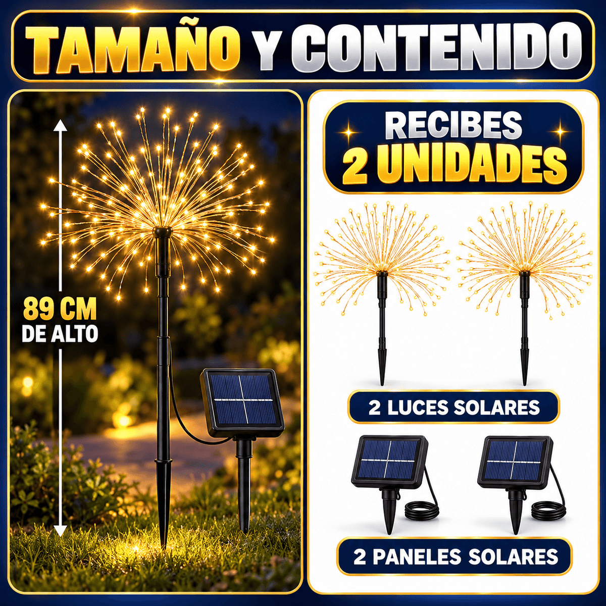 StarGlow Pro™ 2×1 | Ilumina y decora tu jardín con energía solar