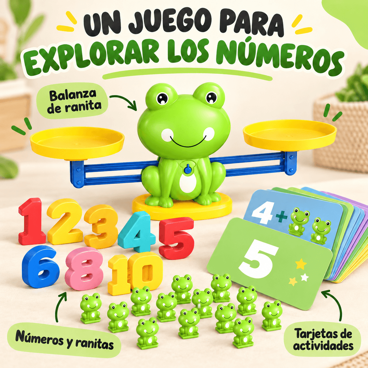 RanaMath™ | Balanza matemática para aprender a contar y sumar jugando