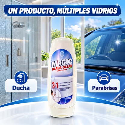 Magic Glass™ 3 en 1 | Limpia Vidrios, Ayuda a Remover Sarro y Recupera el Brillo